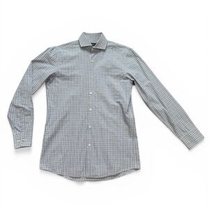 BOSS by Hugo Boss Sharp Fit Purple & Blue Checkered Button Down